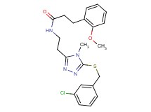 N-(2-{5-[(3-chlorobenzyl)thio]-4-methyl-4H-1,2,4-triazol-3-yl}ethyl)-3-(2-methoxyphenyl)propanamide