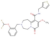 3-[2-(difluoromethoxy)benzyl]-9-methoxy-7-oxo-N-(3-thienylmethyl)-1,2,3,4,5,7-hexahydropyrido[1,2-d][1,4]diazepine-10-carboxamide