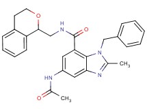 5-(acetylamino)-1-benzyl-N-(3,4-dihydro-1H-isochromen-1-ylmethyl)-2-methyl-1H-benzimidazole-7-carboxamide