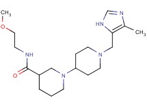 N-(2-methoxyethyl)-1'-[(4-methyl-1H-imidazol-5-yl)methyl]-1,4'-bipiperidine-3-carboxamide