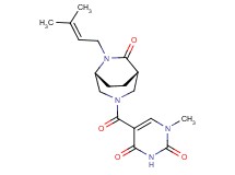 1-methyl-5-{[(1S*,5R*)-6-(3-methyl-2-buten-1-yl)-7-oxo-3,6-diazabicyclo[3.2.2]non-3-yl]carbonyl}-2,4(1H,3H)-pyrimidinedione