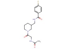 N-{[1-(N-acetylglycyl)-3-piperidinyl]methyl}-4-fluorobenzamide