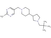 5-({4-[1-(2,2-dimethylpropyl)-3-pyrrolidinyl]-1-piperidinyl}methyl)-2-methylpyrimidine