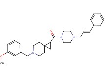 6-(3-methoxybenzyl)-1-({4-[(2E)-3-phenyl-2-propen-1-yl]-1-piperazinyl}carbonyl)-6-azaspiro[2.5]octane