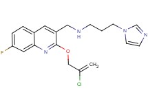 ({2-[(2-chloro-2-propen-1-yl)oxy]-7-fluoro-3-quinolinyl}methyl)[3-(1H-imidazol-1-yl)propyl]amine