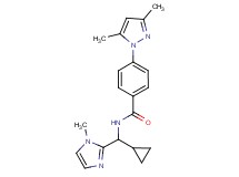N-[cyclopropyl(1-methyl-1H-imidazol-2-yl)methyl]-4-(3,5-dimethyl-1H-pyrazol-1-yl)benzamide