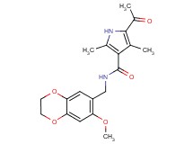 5-acetyl-N-[(7-methoxy-2,3-dihydro-1,4-benzodioxin-6-yl)methyl]-2,4-dimethyl-1H-pyrrole-3-carboxamide