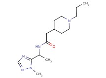 N-[1-(1-methyl-1H-1,2,4-triazol-5-yl)ethyl]-2-(1-propyl-4-piperidinyl)acetamide