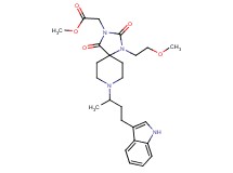 methyl [8-[3-(1H-indol-3-yl)-1-methylpropyl]-1-(2-methoxyethyl)-2,4-dioxo-1,3,8-triazaspiro[4.5]dec-3-yl]acetate