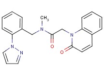 N-methyl-2-(2-oxoquinolin-1(2H)-yl)-N-[2-(1H-pyrazol-1-yl)benzyl]acetamide