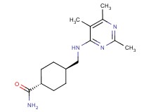 trans-4-{[(2,5,6-trimethylpyrimidin-4-yl)amino]methyl}cyclohexanecarboxamide