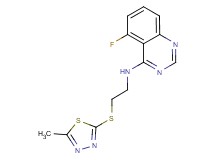 5-fluoro-N-{2-[(5-methyl-1,3,4-thiadiazol-2-yl)thio]ethyl}quinazolin-4-amine