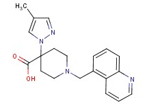 4-(4-methyl-1H-pyrazol-1-yl)-1-(quinolin-5-ylmethyl)piperidine-4-carboxylic acid