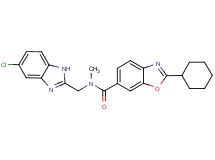 N-[(5-chloro-1H-benzimidazol-2-yl)methyl]-2-cyclohexyl-N-methyl-1,3-benzoxazole-6-carboxamide