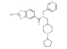 N-[(1-cyclopentyl-4-piperidinyl)methyl]-2-methyl-N-(3-pyridinylmethyl)-1,3-benzothiazole-5-carboxamide