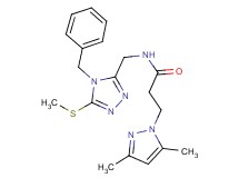 N-{[4-benzyl-5-(methylthio)-4H-1,2,4-triazol-3-yl]methyl}-3-(3,5-dimethyl-1H-pyrazol-1-yl)propanamide