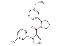 4-{[2-(3-methoxyphenyl)-1-pyrrolidinyl]carbonyl}-3-(3-methylphenyl)-1H-pyrazole