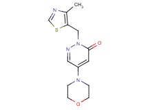2-[(4-methyl-1,3-thiazol-5-yl)methyl]-5-(4-morpholinyl)-3(2H)-pyridazinone
