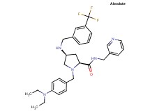 (4S)-1-[4-(diethylamino)benzyl]-N-(3-pyridinylmethyl)-4-{[3-(trifluoromethyl)benzyl]amino}-L-prolinamide