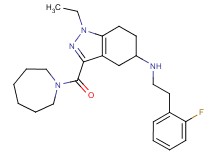 3-(1-azepanylcarbonyl)-1-ethyl-N-[2-(2-fluorophenyl)ethyl]-4,5,6,7-tetrahydro-1H-indazol-5-amine