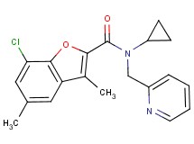 7-chloro-N-cyclopropyl-3,5-dimethyl-N-(2-pyridinylmethyl)-1-benzofuran-2-carboxamide