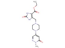 ethyl 5-{[4-(1-methyl-6-oxo-1,6-dihydro-4-pyridazinyl)-1-piperazinyl]methyl}-2-oxo-2,3-dihydro-1H-imidazole-4-carboxylate