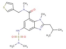 5-{[(dimethylamino)sulfonyl]amino}-2-isobutyl-N,1-dimethyl-N-(3-thienylmethyl)-1H-benzimidazole-7-carboxamide