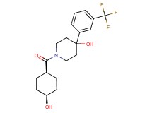 1-[(cis-4-hydroxycyclohexyl)carbonyl]-4-[3-(trifluoromethyl)phenyl]-4-piperidinol