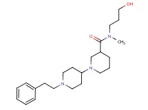 N-(3-hydroxypropyl)-N-methyl-1'-(2-phenylethyl)-1,4'-bipiperidine-3-carboxamide