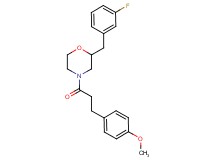 2-(3-fluorobenzyl)-4-[3-(4-methoxyphenyl)propanoyl]morpholine