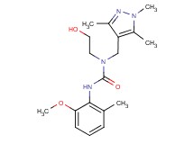 N-(2-hydroxyethyl)-N'-(2-methoxy-6-methylphenyl)-N-[(1,3,5-trimethyl-1H-pyrazol-4-yl)methyl]urea