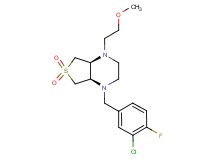 (4aS*,7aR*)-1-(3-chloro-4-fluorobenzyl)-4-(2-methoxyethyl)octahydrothieno[3,4-b]pyrazine 6,6-dioxide