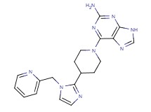 6-{4-[1-(pyridin-2-ylmethyl)-1H-imidazol-2-yl]piperidin-1-yl}-9H-purin-2-amine