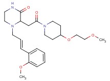 3-{2-[4-(2-methoxyethoxy)-1-piperidinyl]-2-oxoethyl}-4-[(2E)-3-(2-methoxyphenyl)-2-propen-1-yl]-2-piperazinone