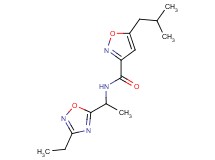 N-[1-(3-ethyl-1,2,4-oxadiazol-5-yl)ethyl]-5-isobutylisoxazole-3-carboxamide