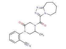 2-[5-methyl-2-oxo-4-(6,7,8,9-tetrahydro-5H-[1,2,4]triazolo[4,3-a]azepin-3-ylcarbonyl)-1-piperazinyl]benzonitrile