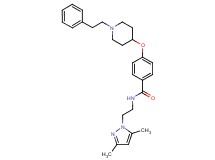 N-[2-(3,5-dimethyl-1H-pyrazol-1-yl)ethyl]-4-{[1-(2-phenylethyl)-4-piperidinyl]oxy}benzamide