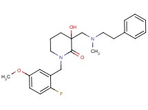 1-(2-fluoro-5-methoxybenzyl)-3-hydroxy-3-{[methyl(2-phenylethyl)amino]methyl}piperidin-2-one