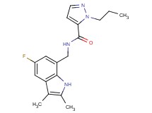 N-[(5-fluoro-2,3-dimethyl-1H-indol-7-yl)methyl]-1-propyl-1H-pyrazole-5-carboxamide