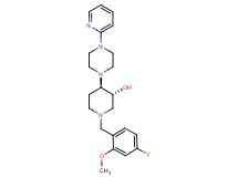 (3R*,4R*)-1-(4-fluoro-2-methoxybenzyl)-4-[4-(2-pyridinyl)-1-piperazinyl]-3-piperidinol