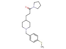 1-[4-(methylthio)benzyl]-4-[3-oxo-3-(1-pyrrolidinyl)propyl]piperidine