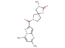 7-[(5,7-dimethylpyrazolo[1,5-a]pyrimidin-2-yl)carbonyl]-3-methyl-1-oxa-3,7-diazaspiro[4.4]nonan-2-one