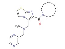 1-[6-(azocan-1-ylcarbonyl)imidazo[2,1-b][1,3]thiazol-5-yl]-N-methyl-N-(pyrazin-2-ylmethyl)methanamine