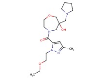 4-{[1-(2-ethoxyethyl)-3-methyl-1H-pyrazol-5-yl]carbonyl}-6-(pyrrolidin-1-ylmethyl)-1,4-oxazepan-6-ol