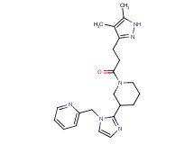 2-[(2-{1-[3-(4,5-dimethyl-1H-pyrazol-3-yl)propanoyl]piperidin-3-yl}-1H-imidazol-1-yl)methyl]pyridine
