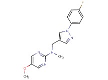N-{[1-(4-fluorophenyl)-1H-pyrazol-4-yl]methyl}-5-methoxy-N-methyl-2-pyrimidinamine