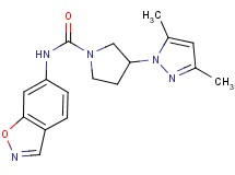 N-1,2-benzisoxazol-6-yl-3-(3,5-dimethyl-1H-pyrazol-1-yl)pyrrolidine-1-carboxamide