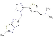 N,N-dimethyl-1-(5-{1-[(2-methylimidazo[2,1-b][1,3,4]thiadiazol-6-yl)methyl]-1H-imidazol-2-yl}-3-thienyl)methanamine