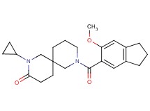 2-cyclopropyl-8-[(6-methoxy-2,3-dihydro-1H-inden-5-yl)carbonyl]-2,8-diazaspiro[5.5]undecan-3-one
