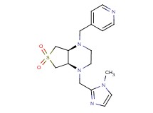 (4aS*,7aR*)-1-[(1-methyl-1H-imidazol-2-yl)methyl]-4-(4-pyridinylmethyl)octahydrothieno[3,4-b]pyrazine 6,6-dioxide
